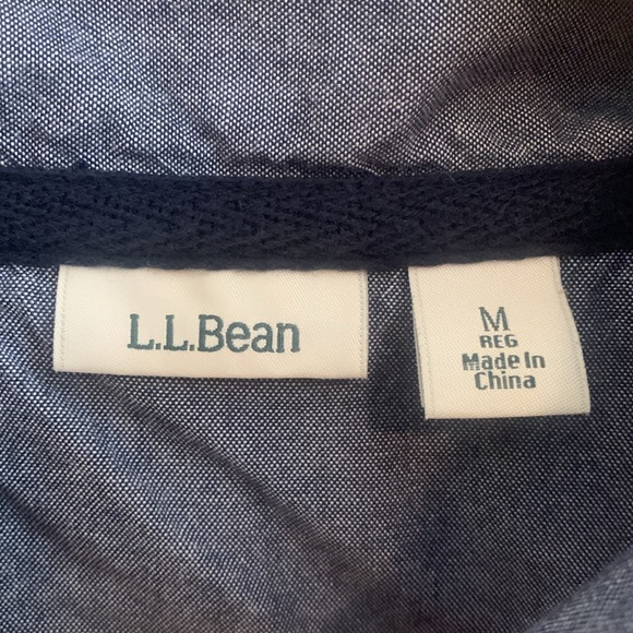 L.L.Bean Rugby Henley Women’s Medium Pullover red blue stripes shirt - Picture 7 of 10